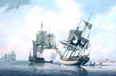 Sea Piece with Shipping by Robert Cleveley